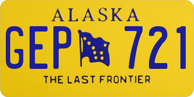 AK license plate GEP721