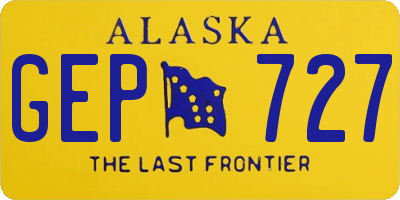 AK license plate GEP727