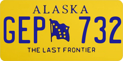 AK license plate GEP732