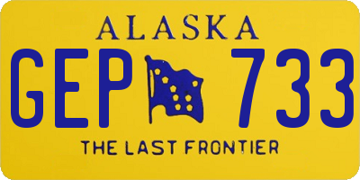 AK license plate GEP733