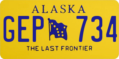 AK license plate GEP734