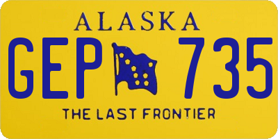 AK license plate GEP735