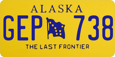 AK license plate GEP738