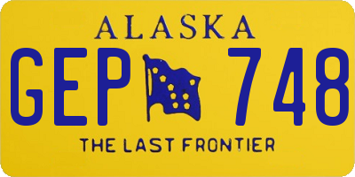 AK license plate GEP748
