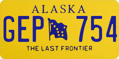 AK license plate GEP754