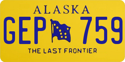 AK license plate GEP759