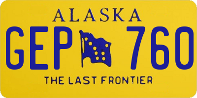 AK license plate GEP760