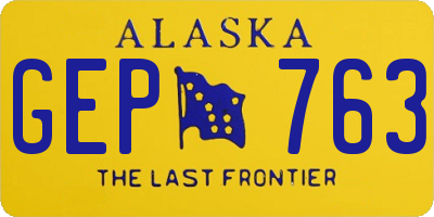 AK license plate GEP763