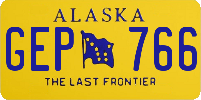 AK license plate GEP766