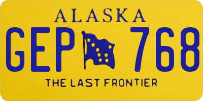 AK license plate GEP768