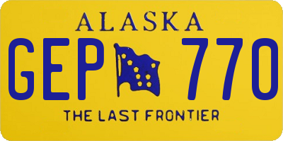 AK license plate GEP770