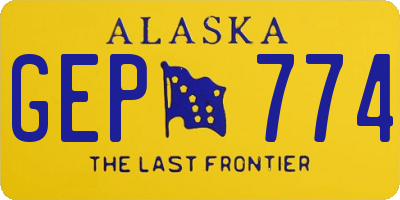 AK license plate GEP774