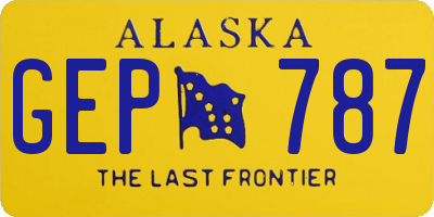 AK license plate GEP787