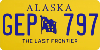 AK license plate GEP797