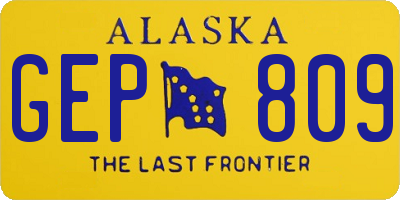 AK license plate GEP809