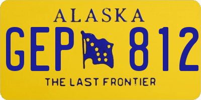 AK license plate GEP812
