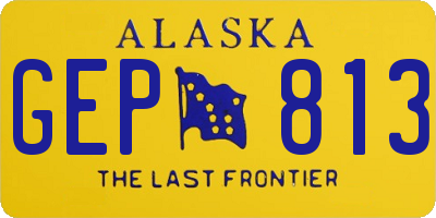 AK license plate GEP813