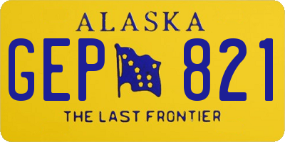 AK license plate GEP821