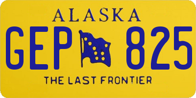 AK license plate GEP825