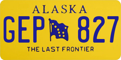 AK license plate GEP827