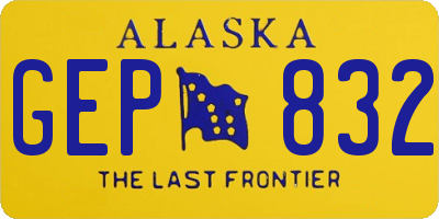AK license plate GEP832