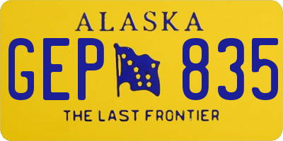 AK license plate GEP835