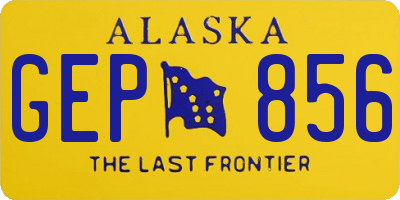AK license plate GEP856