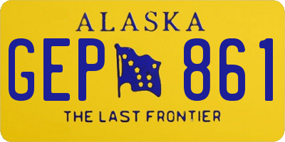 AK license plate GEP861