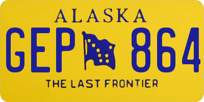 AK license plate GEP864
