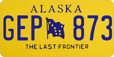 AK license plate GEP873