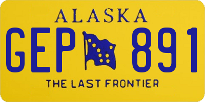 AK license plate GEP891