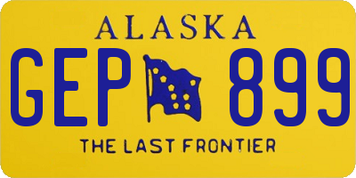 AK license plate GEP899