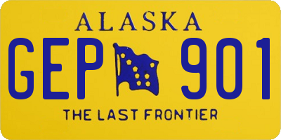 AK license plate GEP901