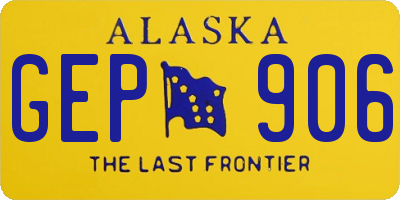 AK license plate GEP906