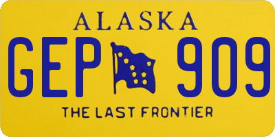 AK license plate GEP909