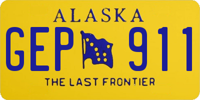 AK license plate GEP911
