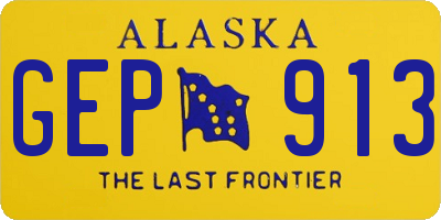 AK license plate GEP913