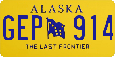 AK license plate GEP914