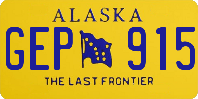 AK license plate GEP915