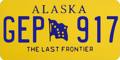 AK license plate GEP917