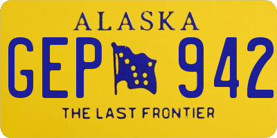 AK license plate GEP942
