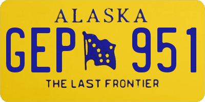 AK license plate GEP951