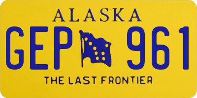AK license plate GEP961