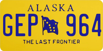 AK license plate GEP964