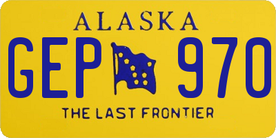 AK license plate GEP970
