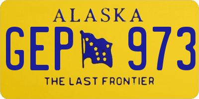 AK license plate GEP973