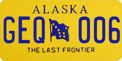 AK license plate GEQ006