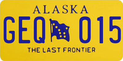 AK license plate GEQ015