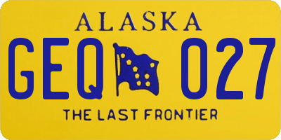 AK license plate GEQ027