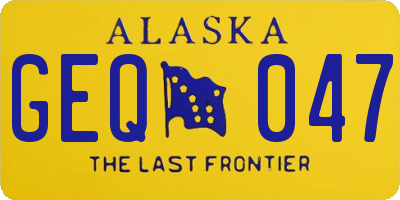 AK license plate GEQ047